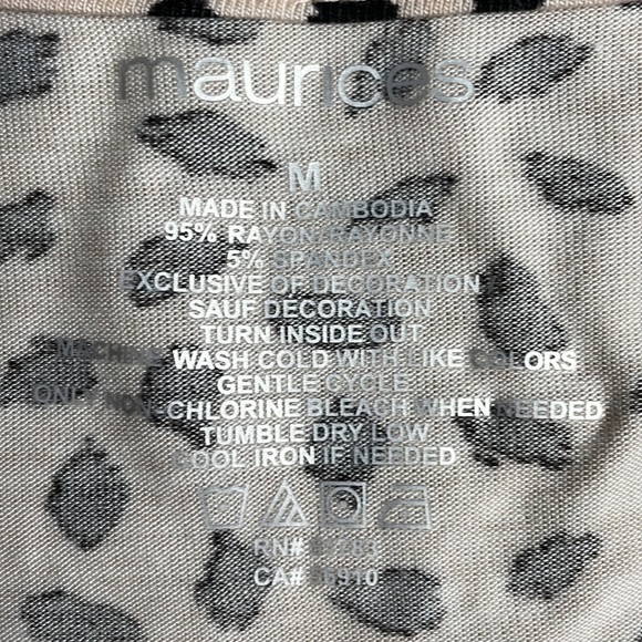 Maurices Animal Print Long Sleeve Blouse - Picture 4 of 7